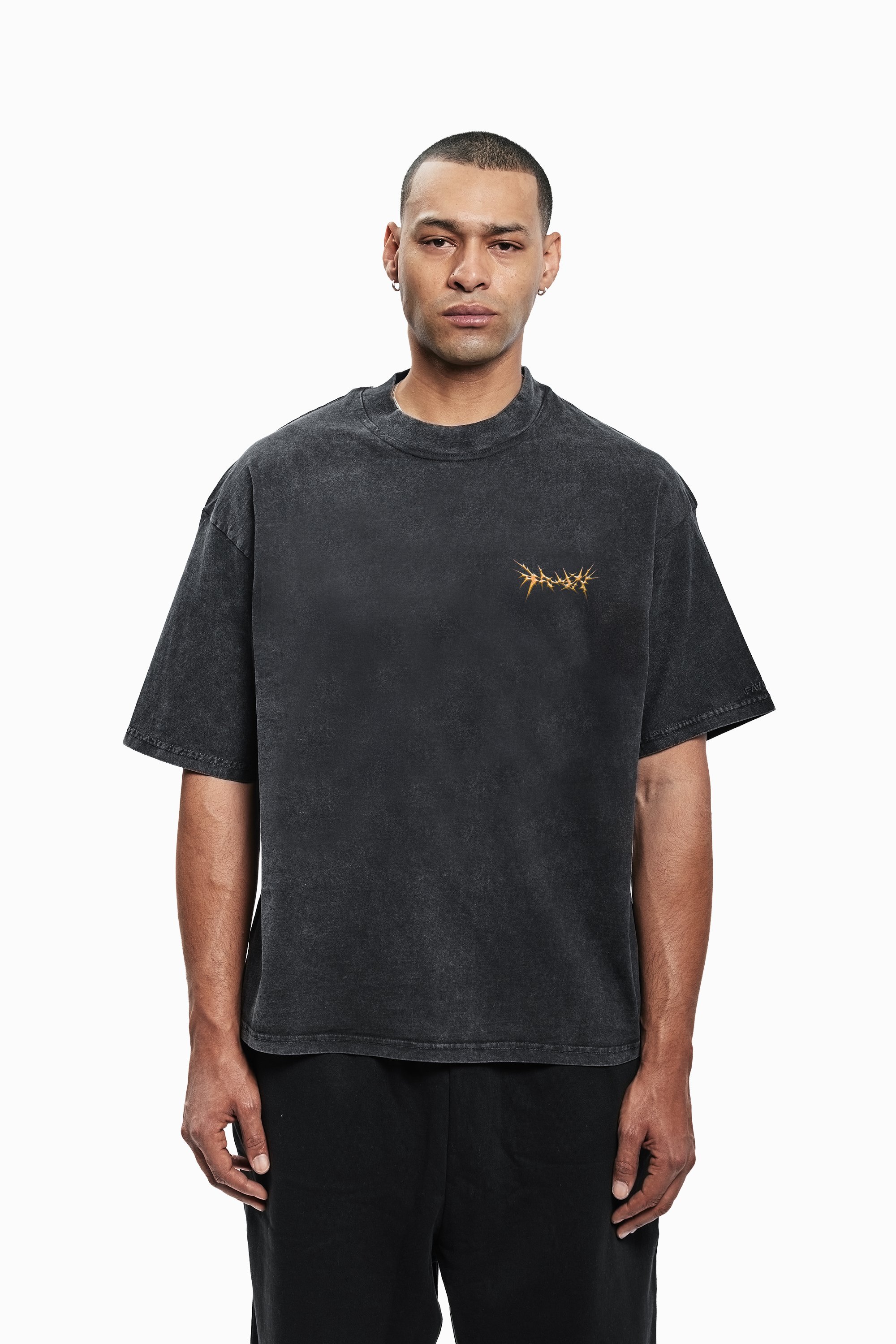 FAVELA X4 UNISEXE - T-shirt imprimé - noir délavé