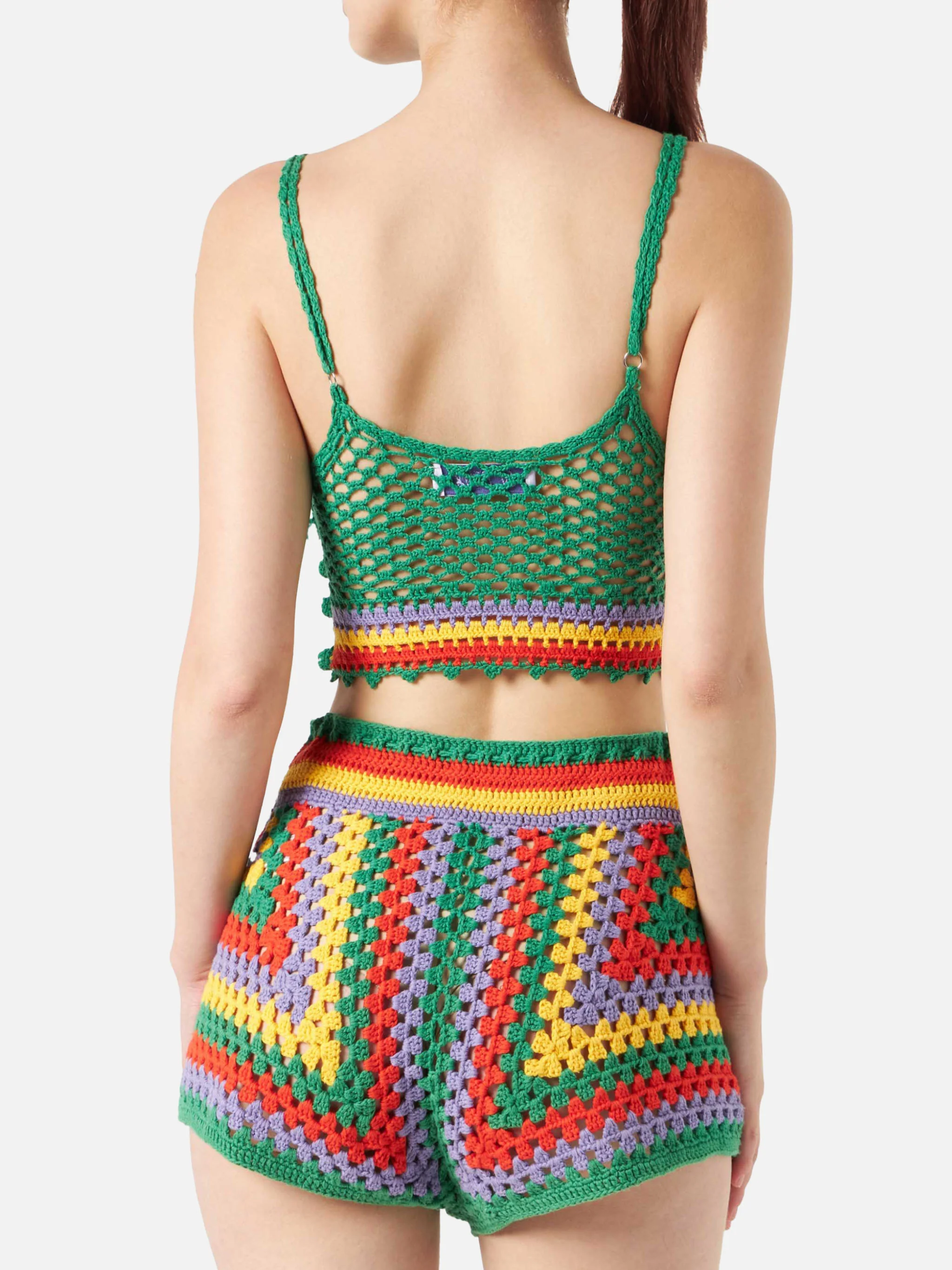 Multicolor gehaakte top