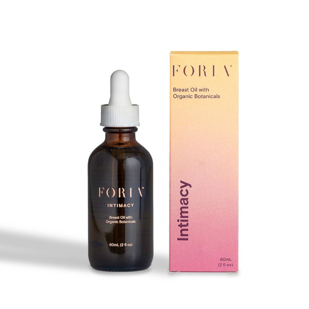 Olio per il seno Foria Intimacy con estratti botanici biologici