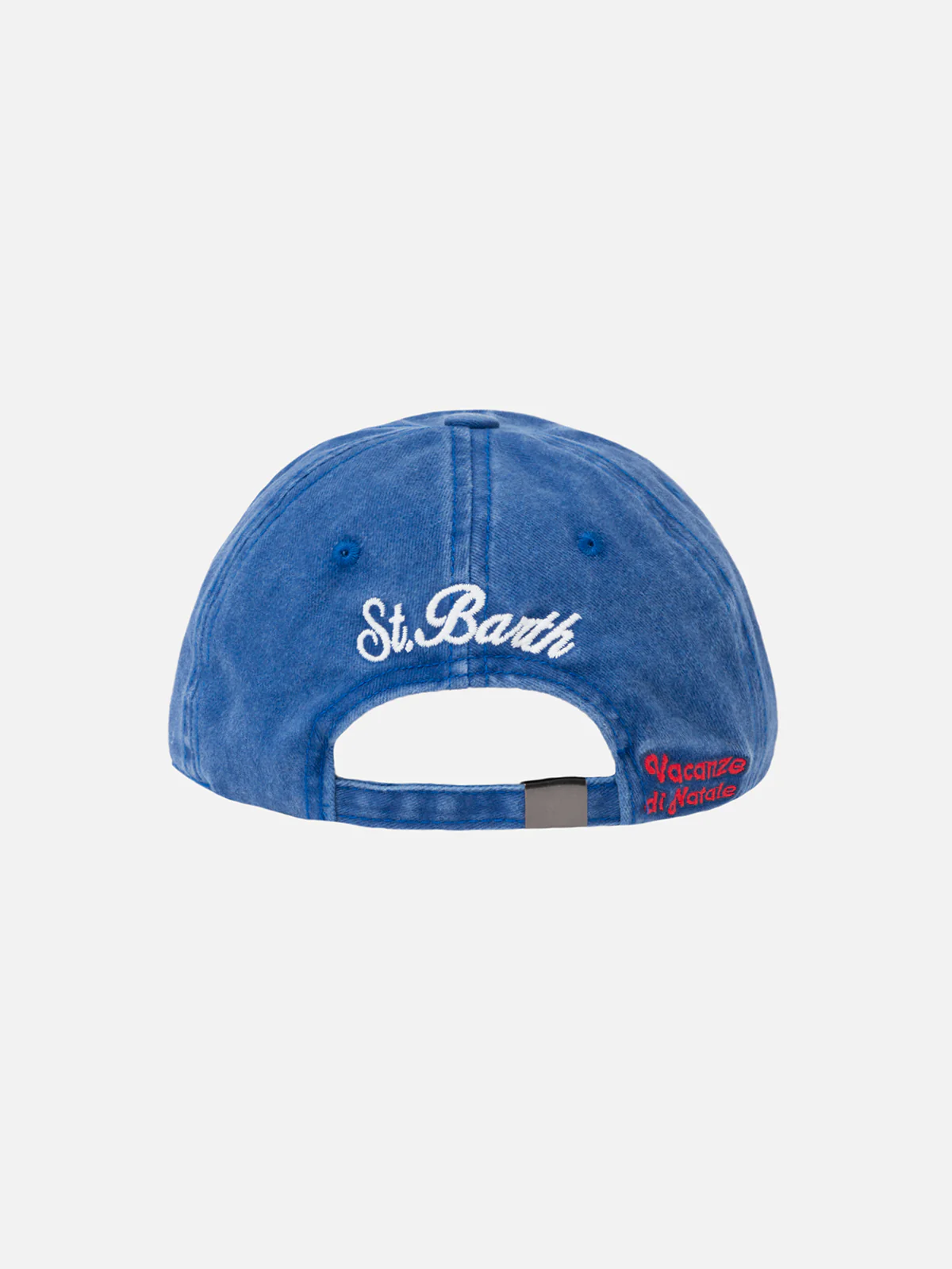 Davis denim baseballpet met geborduurde tekst: 
