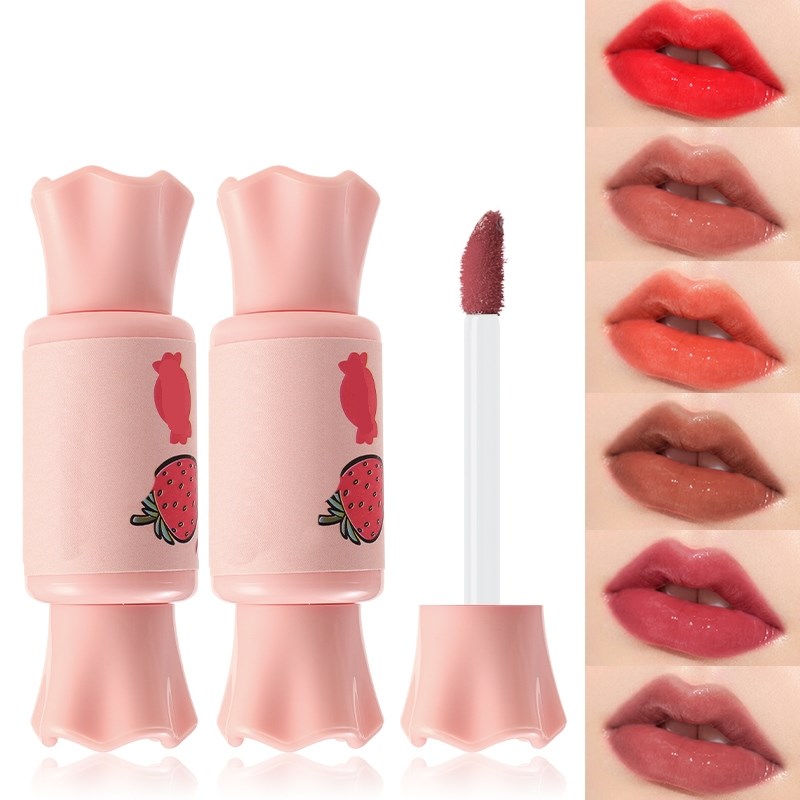 Rouge à lèvres liquide hydratant en forme de bonbon, teinte mate et hydratante, gloss multicolore, longue tenue et waterproof TSLM1