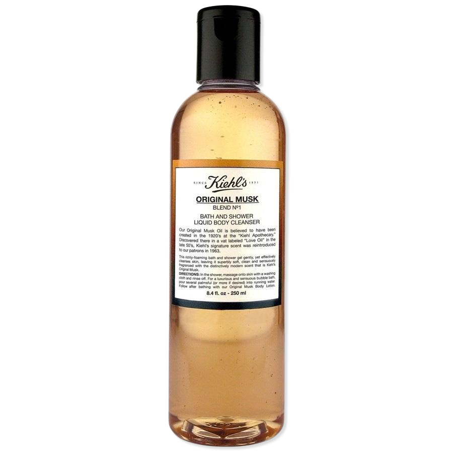Kiehl's Original Musk Gel de Banho, gel de banho líquido, sabonete líquido para o corpo – 250 ml