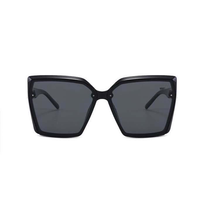 SHARPHY Lunettes de soleil femme rétro grosse boite personnalité tendance tout match mince l'été noir élégant haute qualité