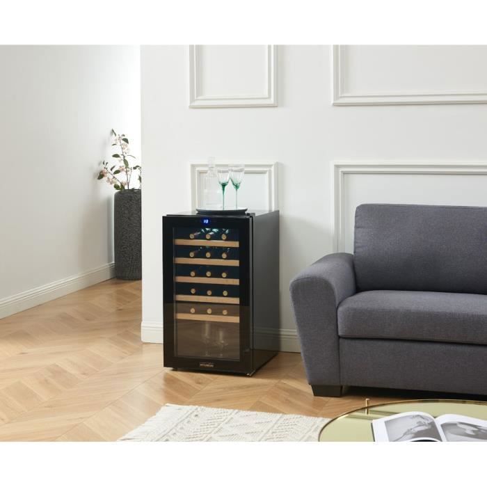 HYUNDAI 41-Bottle 91L Single Zone Wine Cooler with Wood Finish