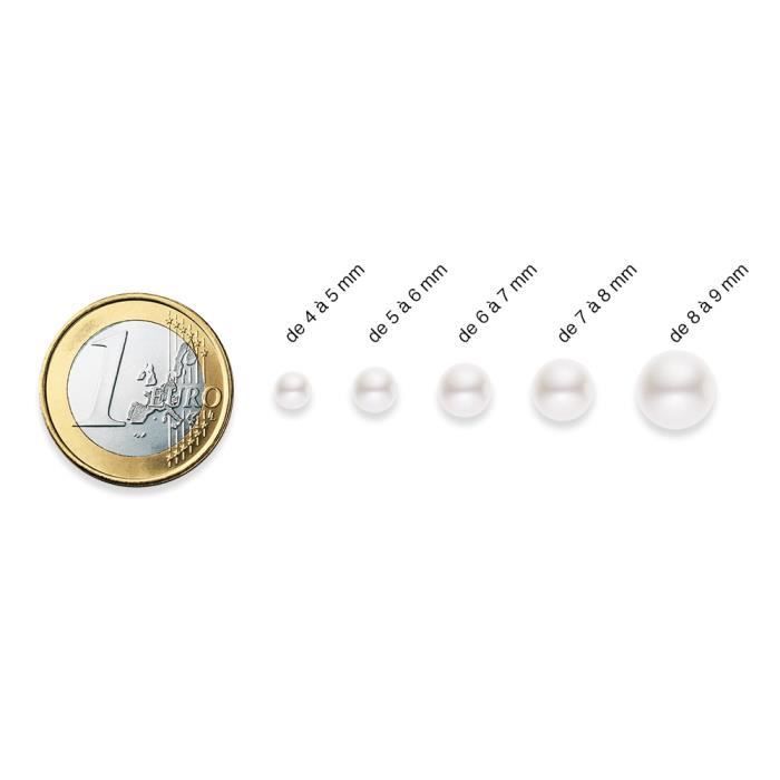 Boucles d'Oreilles - PERLINEA - Dormeuses - Perles de Culture 7-8 mm - Or Jaune - AAA+