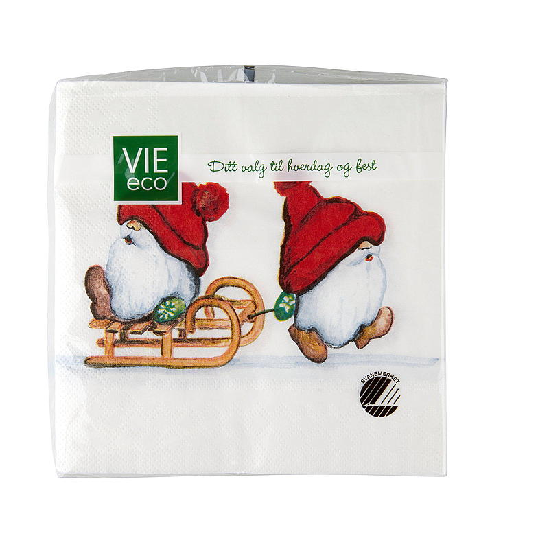 Vie Eco Servietter 20-pak 33x33 cm, julemotiv