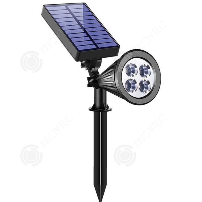 INN Solar Spot 2 pezzi Faretti LED da esterno super luminosi Impermeabili Faro solare da esterno