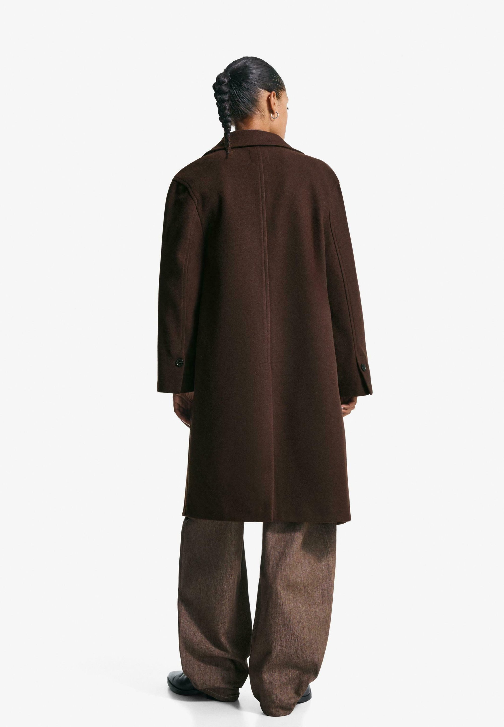 Bershka Classic jas - gemêleerd donkerbruin