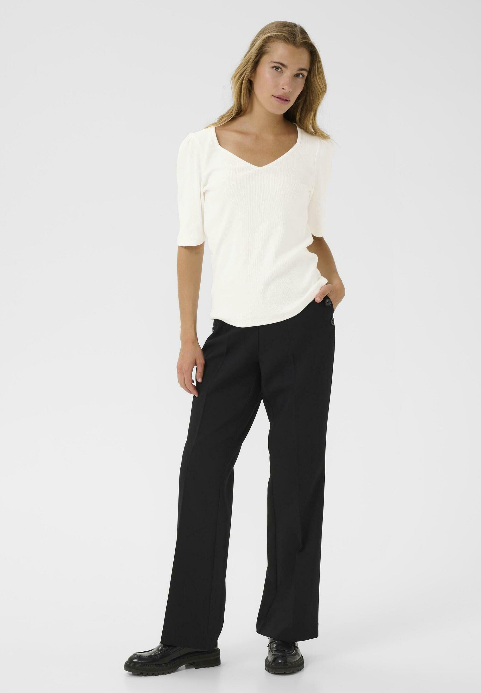 Kaffe CARLA - T-shirt basic - gesso