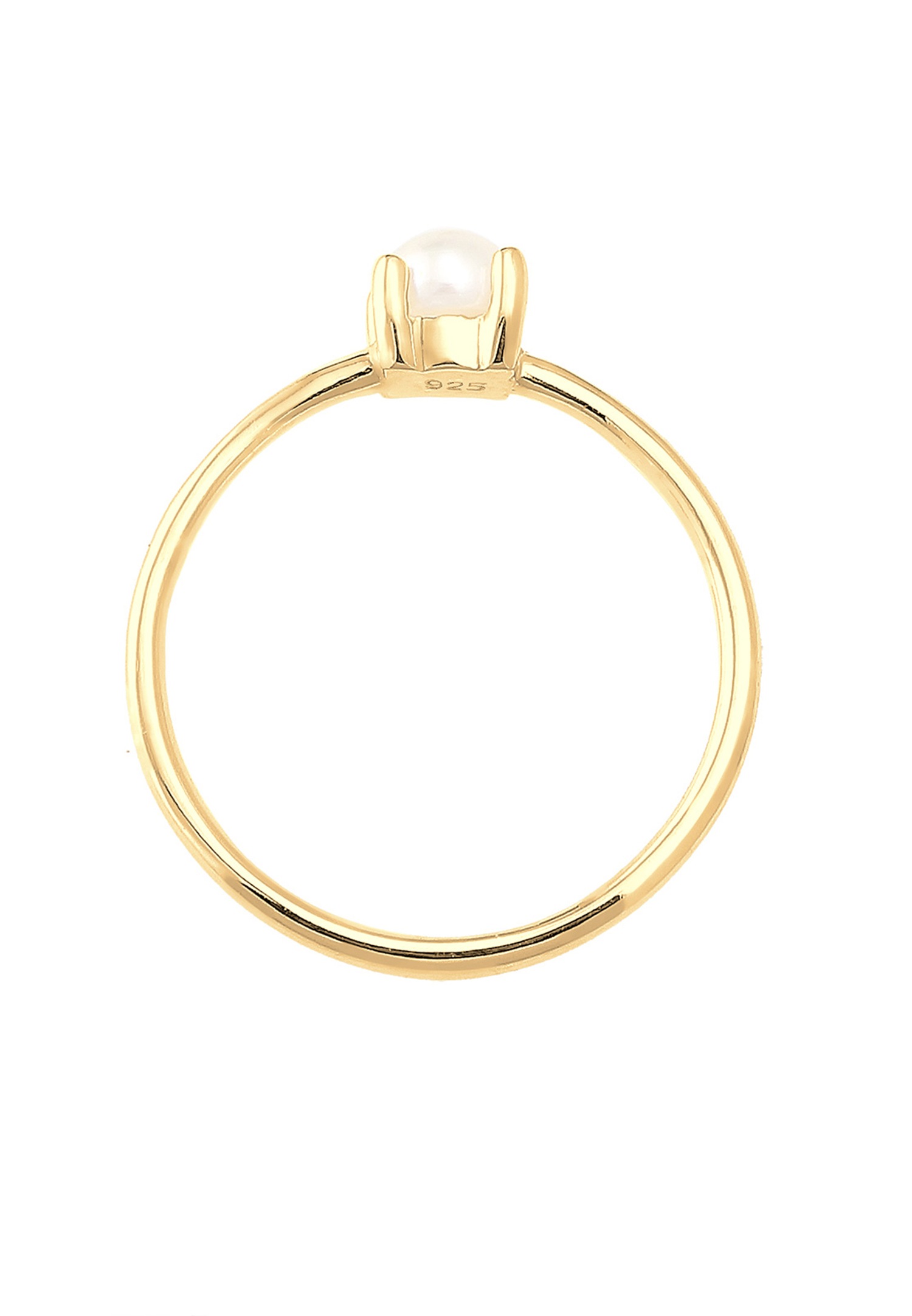 Elli Femmes Solitaire avec Perle de Culture d'Eau Douce en Argent Sterling 925