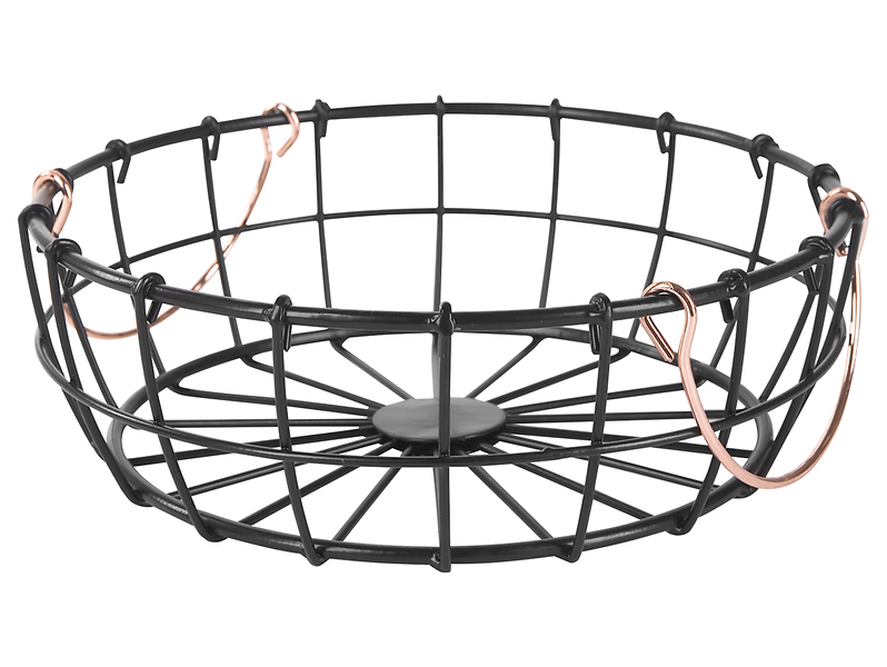 Koszyk metalowy Siro 30 cm czarny