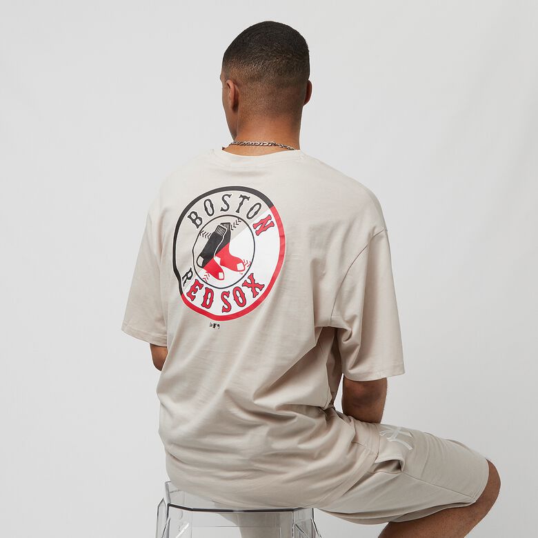 Camiseta oversized com estampa gráfica do time de beisebol Boston Red Sox STNBLK