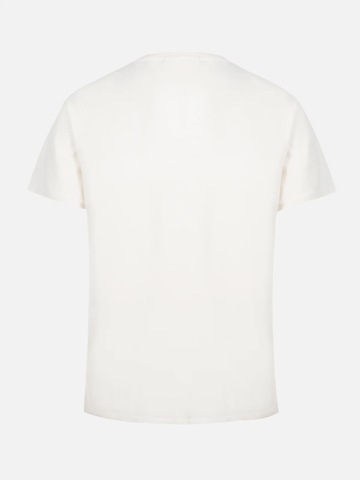 Emilie dames T-shirt met ronde hals van off-white katoenen jersey