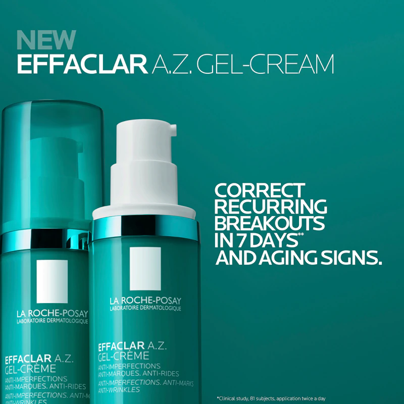 La Roche-Posay Effaclar AZ Gel Creme contra imperfeições da pele com tendência acneica