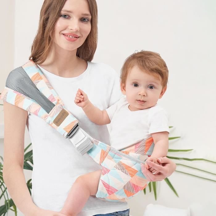 Portabebés, fular portabebés para niños pequeños - Asiento ergonómico para la cadera del bebé - Portabebés ergonómico de un solo hombro