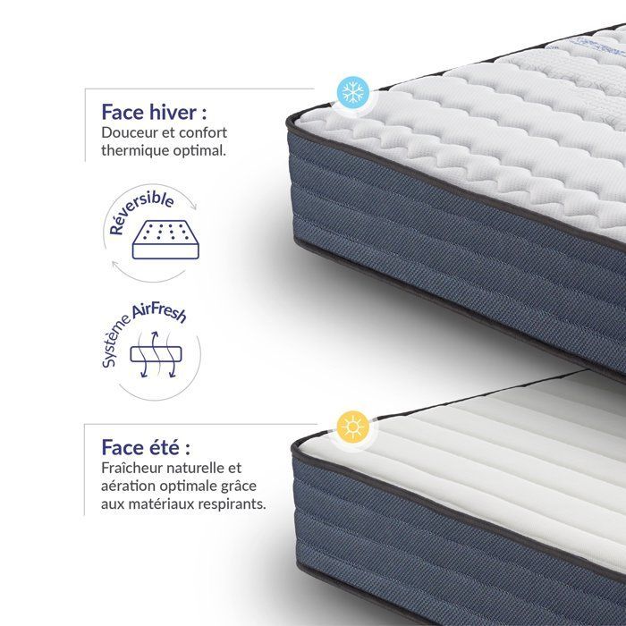 Dream Komfort Matratze 160 x 200 cm – Hybrid – Taschenfederkern + Latex + hochelastischer viskoelastischer Schaumstoff – Mittelfester Liegekomfort, 7 Zonen – 26 cm