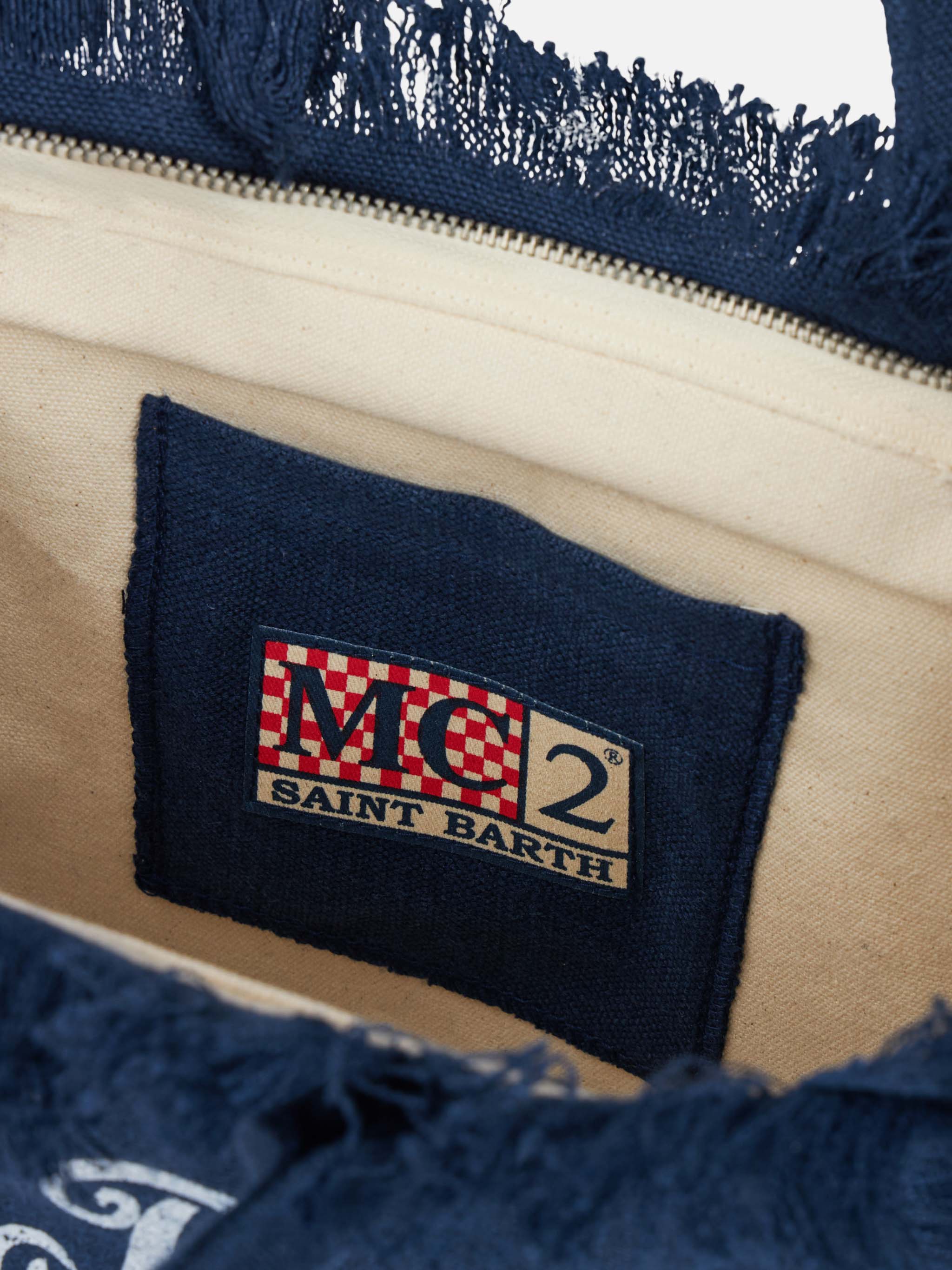 Colette marineblauwe linnen tas