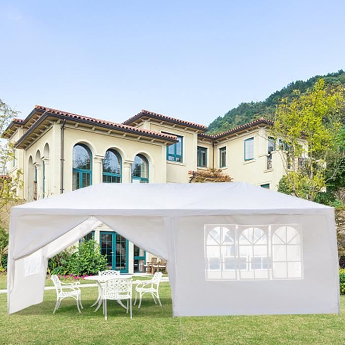 Garden gazebo, reception tent, marquee - 3*6m - 6 pieces - White