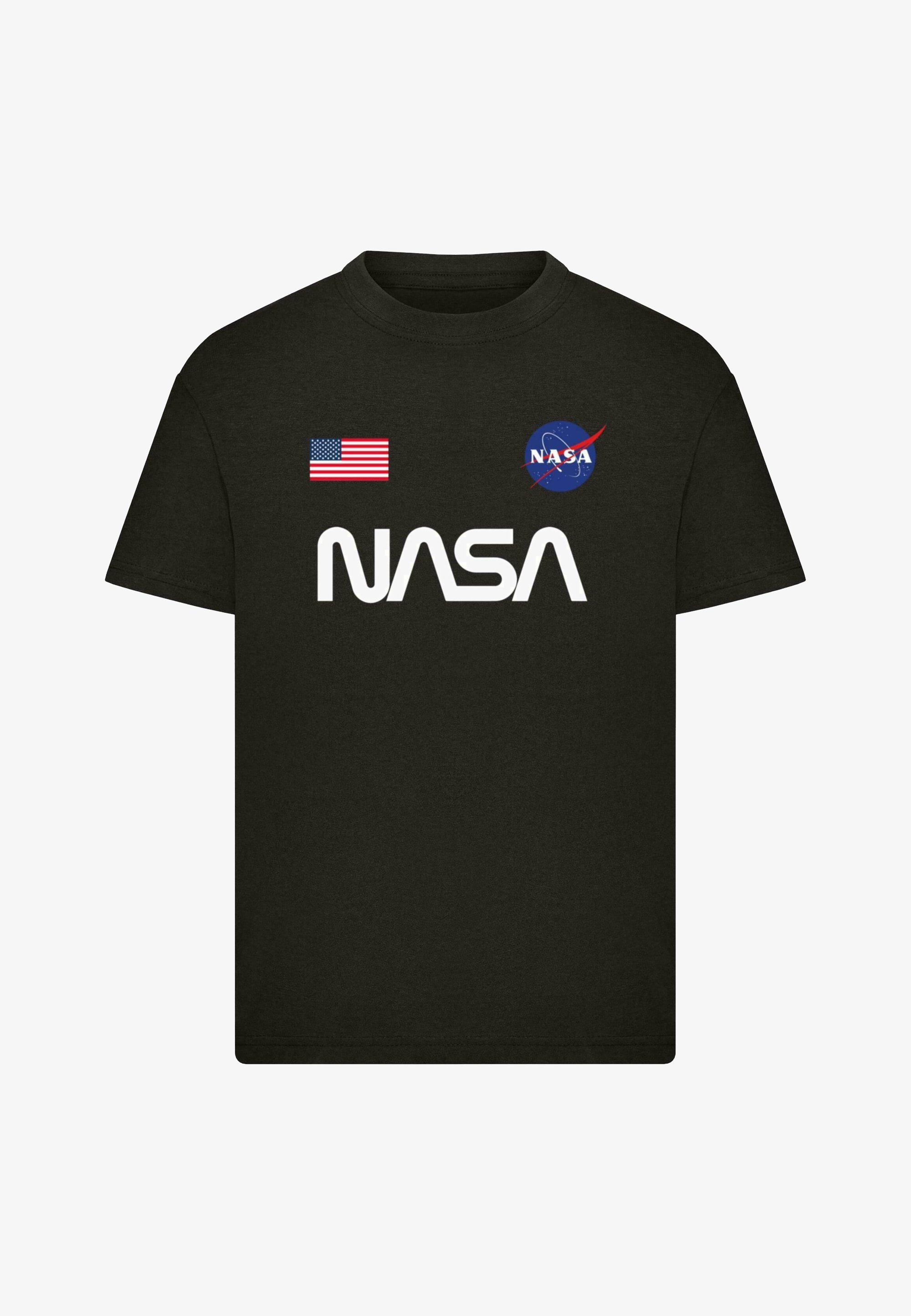 Maglietta Merchcode NASA BADGES - Stampa - nera