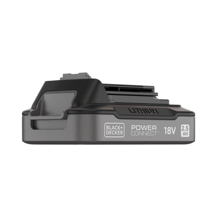 Batterie 18V 2,5Ah avec indice de charge - BLACK+DECKER - BDL2518S-XJ - Noir