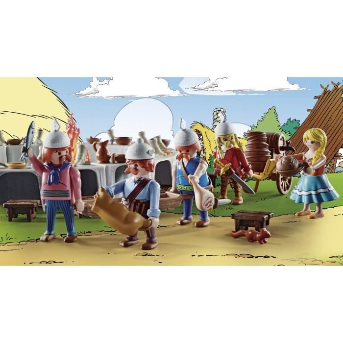 PLAYMOBIL 70931 El banquete del pueblo, Astérix, Personajes de cómic, Para mayores de 5 años