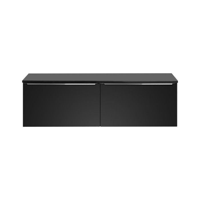 Set da bagno - GENERICO - Rosario Nero - 160 cm - Doppio lavabo - 2 cassetti