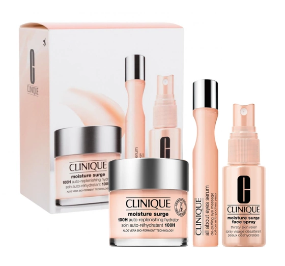 Clinique All About Moisture Set zestaw krem-żel do twarzy 75ml   mgiełka 30ml   serum pod oczy 15ml