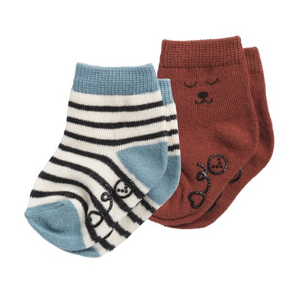 Kruidvat Babysokjes<br>bež, roestbruin, 6-12m, 2 para