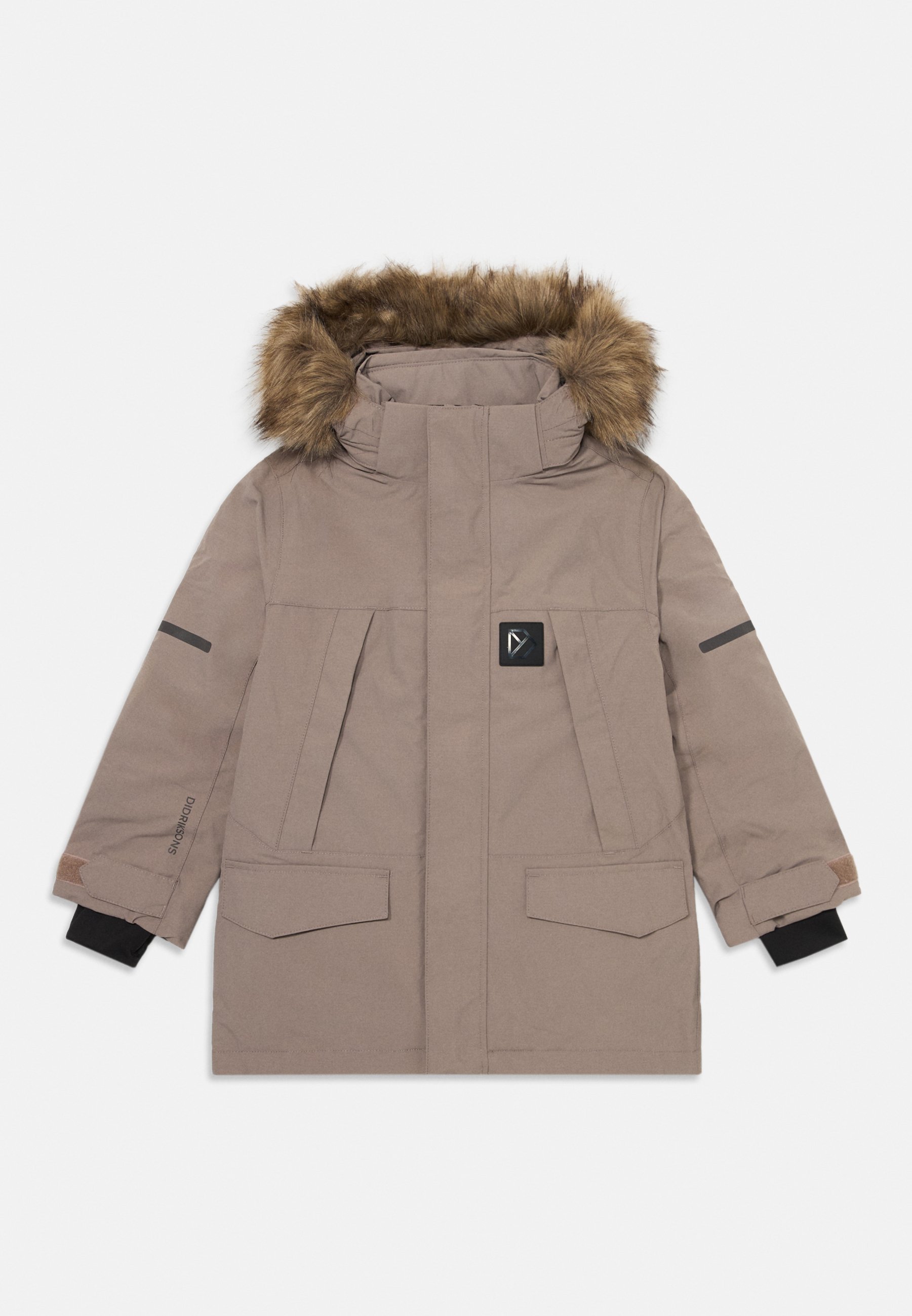 Didriksons SYLVIN KIDS UNISEX - Zimski kaput - pepeljasto smeđi