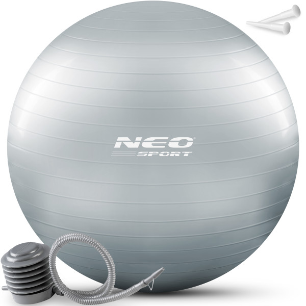 Piłka do ćwiczeń fitness Neo-Sport NS-951 65cm srebrna