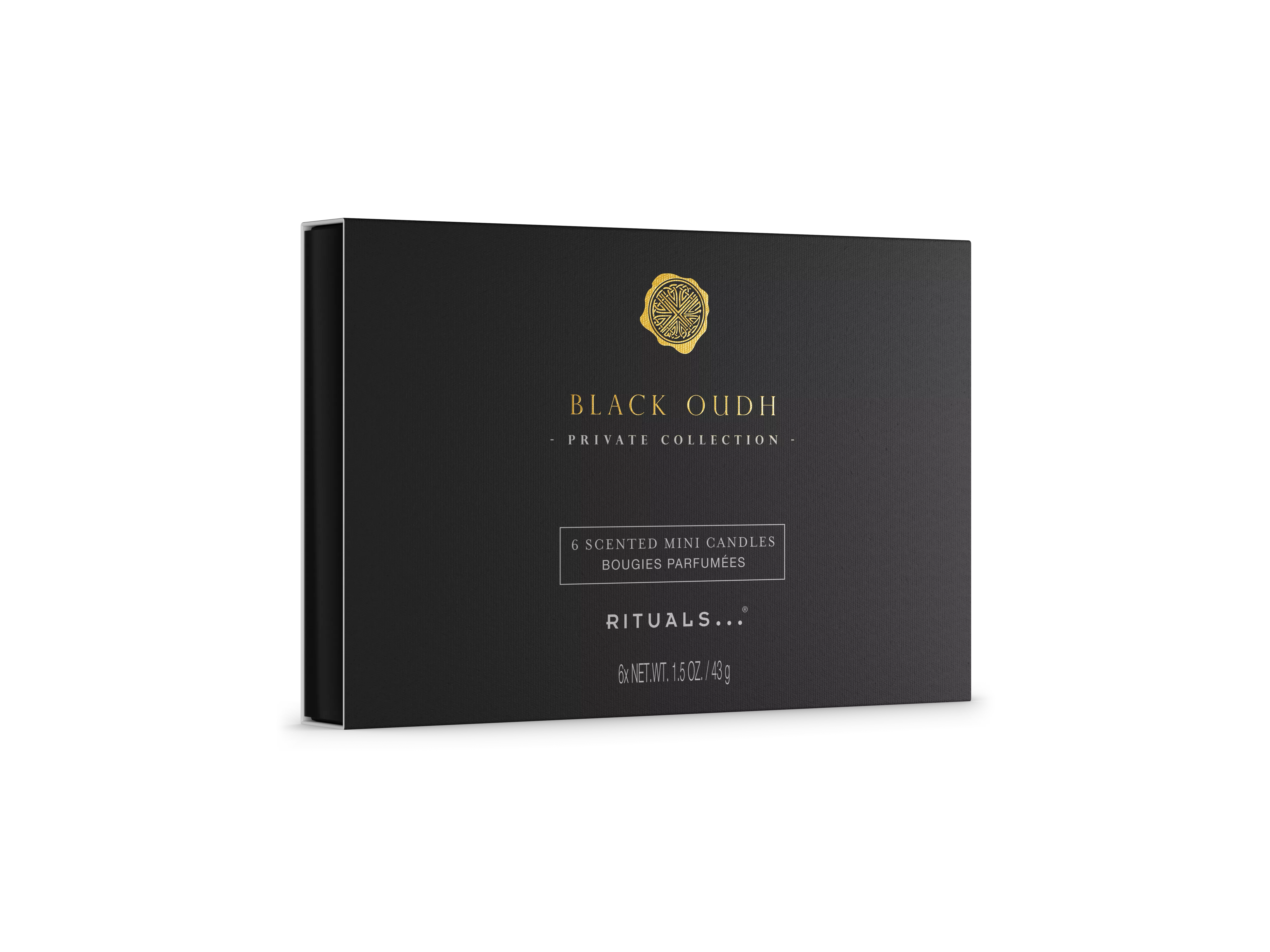 Mini bougies parfumées au oud noir