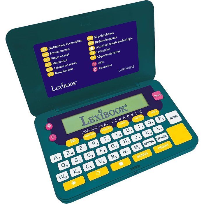 Lexibook - Virallinen sähköinen Scrabble-sanakirja - Ergonominen muotoilu - Isot näppäimet - Paristokäyttöinen - Uusi FISF-painos