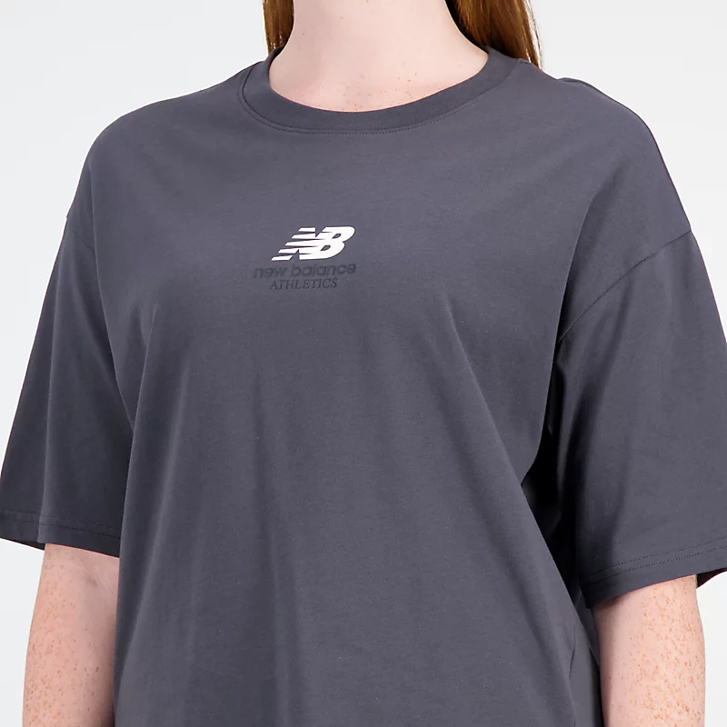Tricou sport pentru femei, model remasterizat din jerseu de bumbac, cu imprimeu drept - BLACKTOP