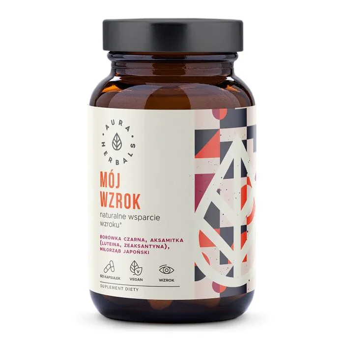 Aura Herbals Mój Wzrok, Suplement diety zawierający składniki wspomagające wzrok, Kapsułki