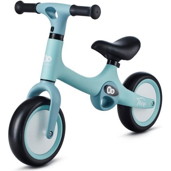 Bicicletta senza pedali Kinderkraft TOVE per bambini, leggera, con ruote in schiuma EVA, sedile regolabile, maniglie antiscivolo, portata massima 25 kg, colore menta estiva.