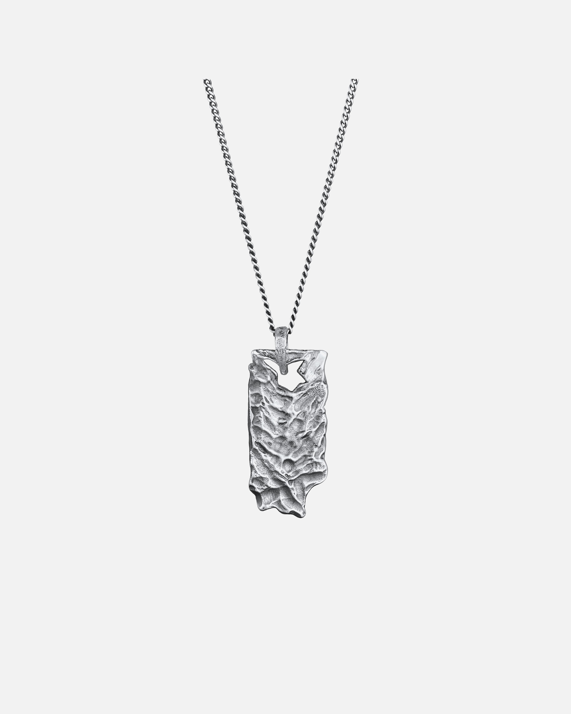KUZZOI Hommes Pendentif Rectangle Organique en Argent Sterling 925