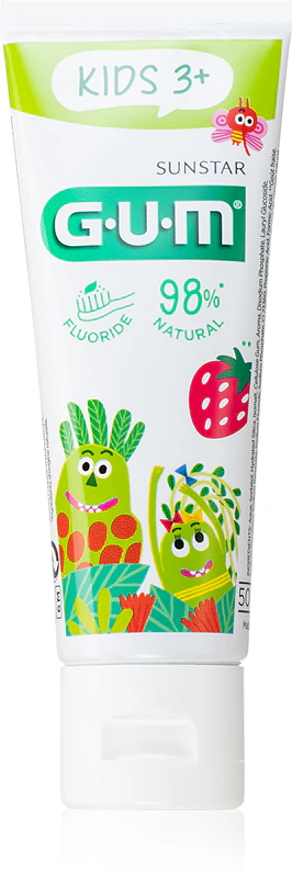 GUM Kids tandpasta gel met aardbeiensmaak voor kinderen