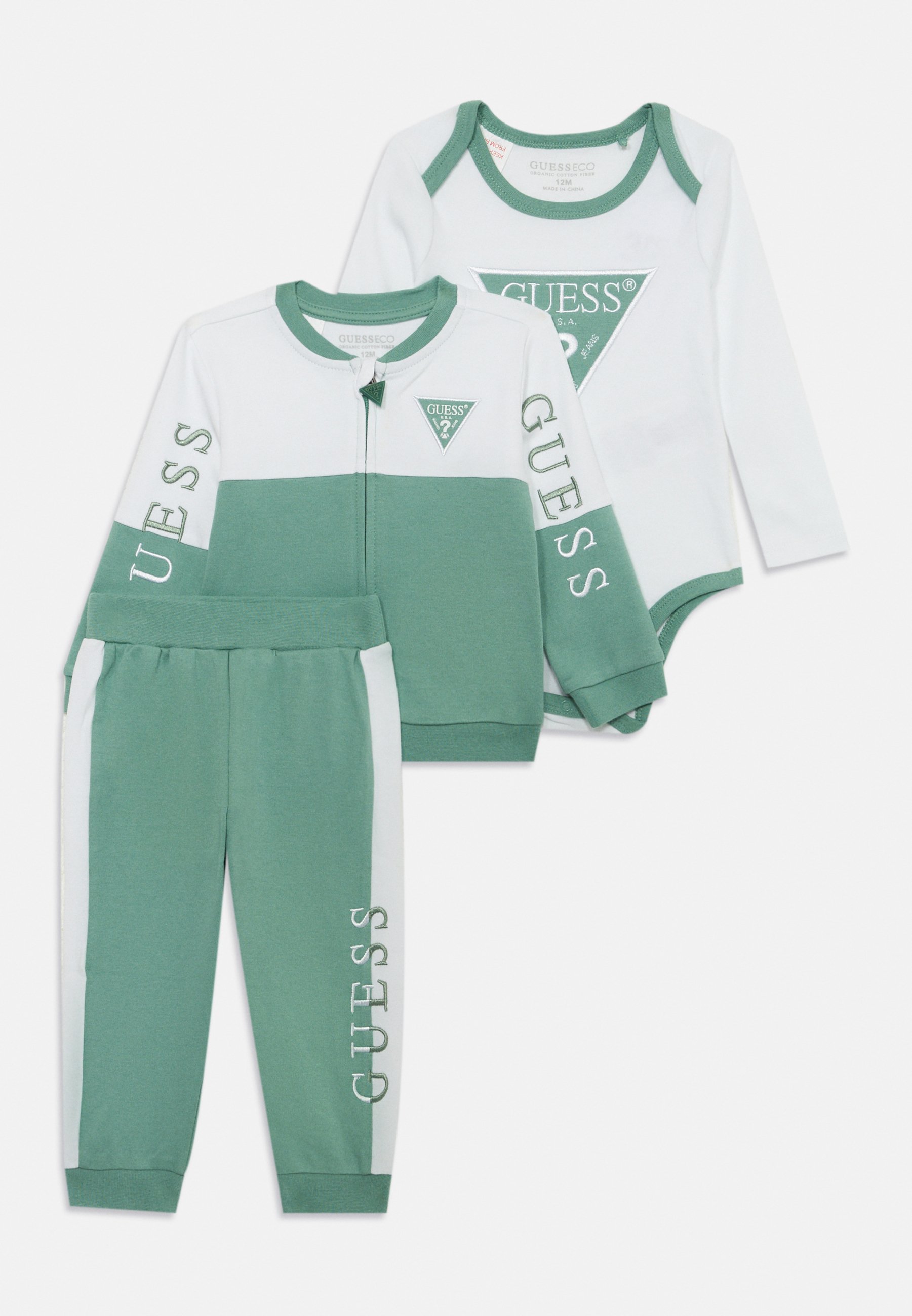 Guess BABY BODY PANTS UNISEX SET - Trainingspak - wit/groen