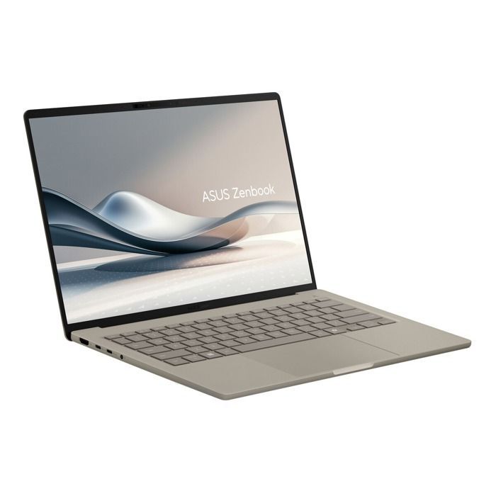 Asus Zenbook UX3407QA Laptop da 14 pollici con processore Qualcomm Snapdragon® X, 16 GB di RAM e SSD da 512 GB, colore beige.