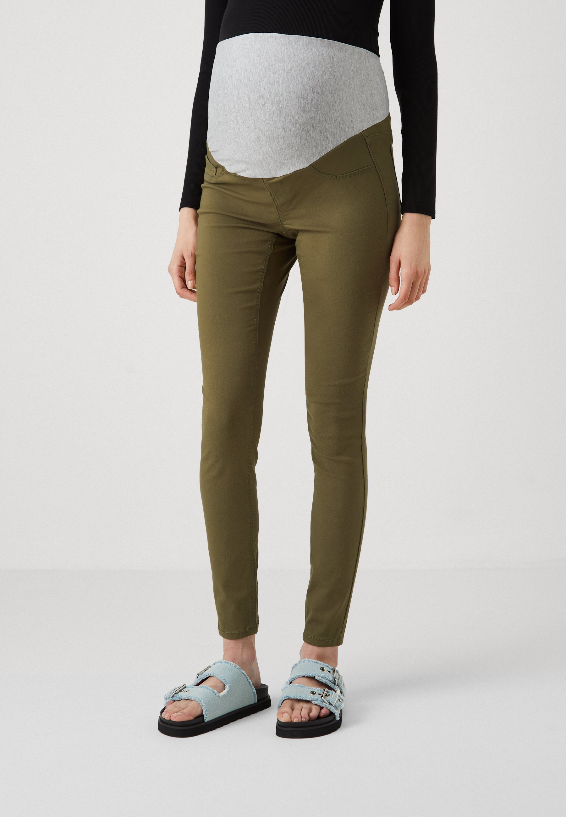 Vero Moda Maternity VMMELVA - Jeans Skinny Fit - verde edera