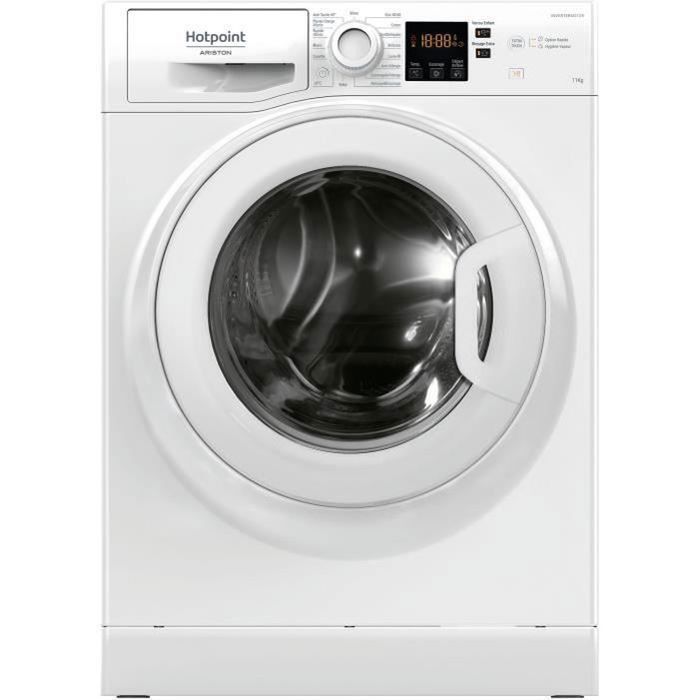 Lave-linge hublot HOTPOINT NS11469FWKFR -  11 kg - Induction - L60cm - 1400 trs/min - Classe A - Blanc