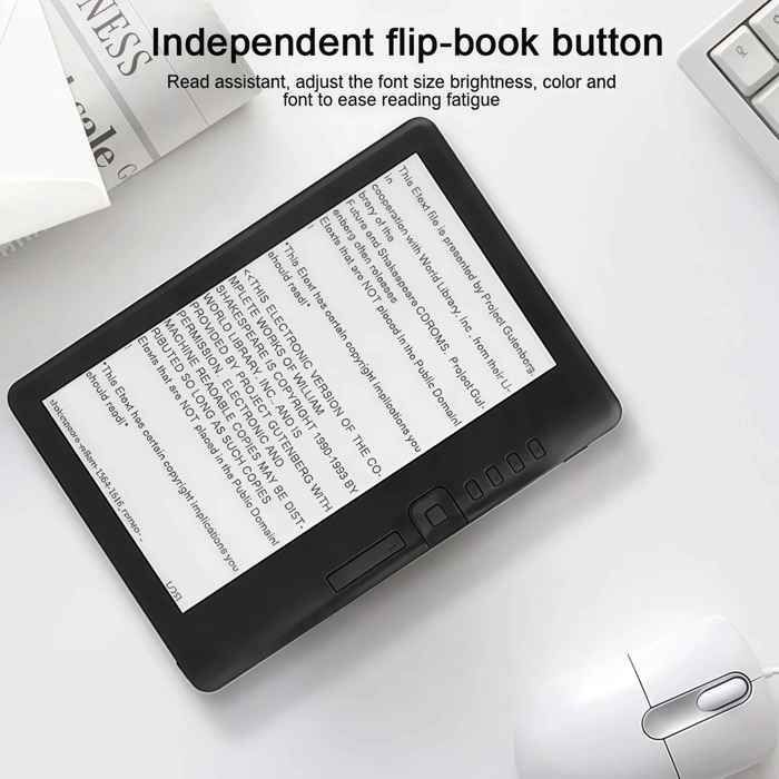 7-inch Color Screen E-reader, 8GB Storage, 512MB RAM, 2500mAh Battery, Music & Video Playback, Portable, Ideal for Reading, Black