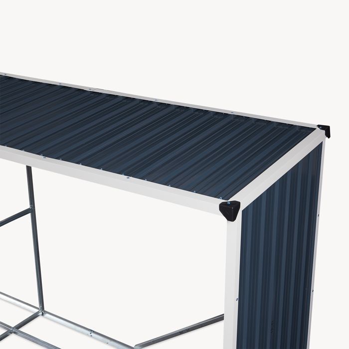 Kalmar überdachter Holzschuppen 352 x 80 x 152 cm anthrazit