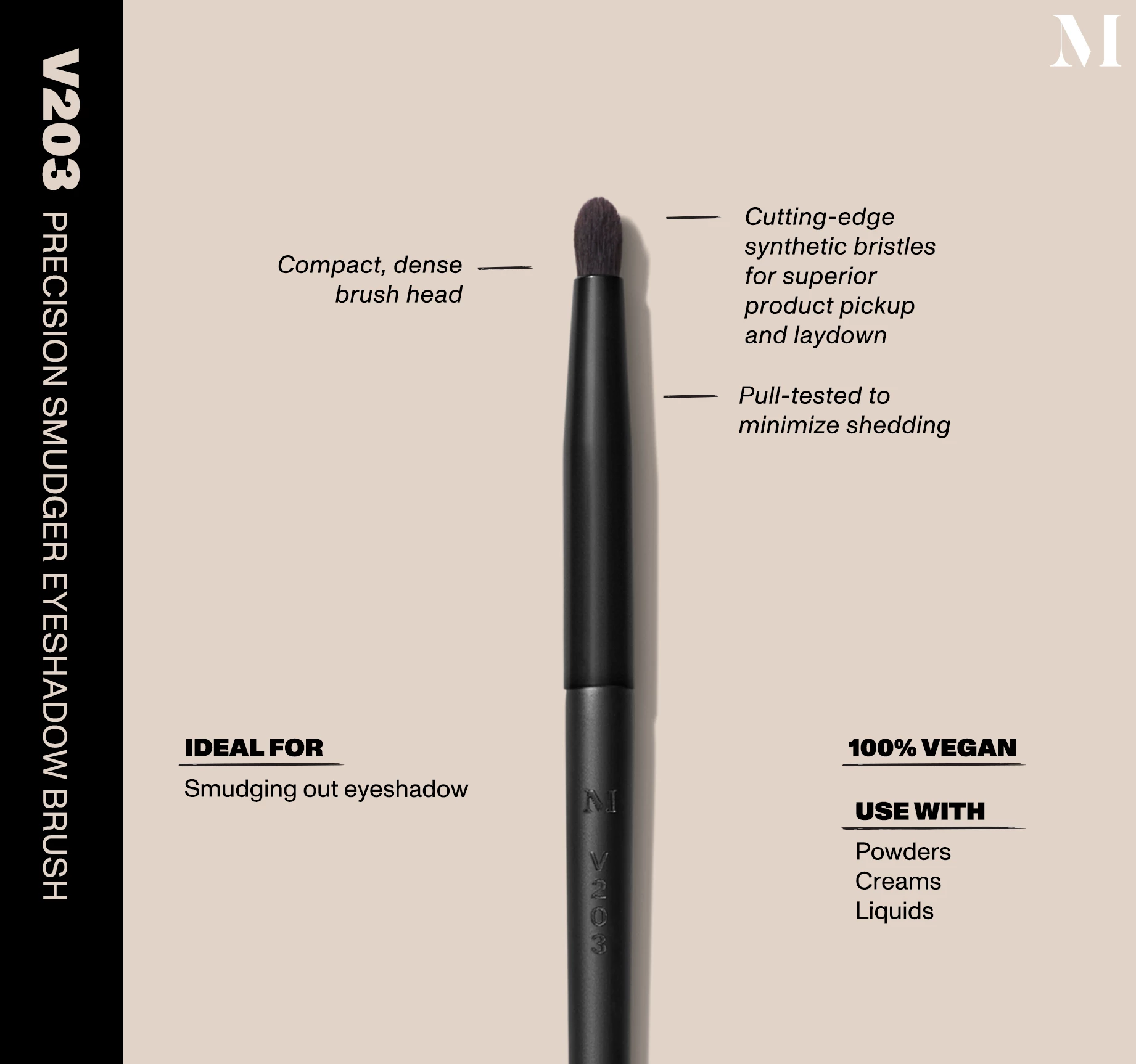 V203 Precision Smudger kist za sjenilo - Morphe