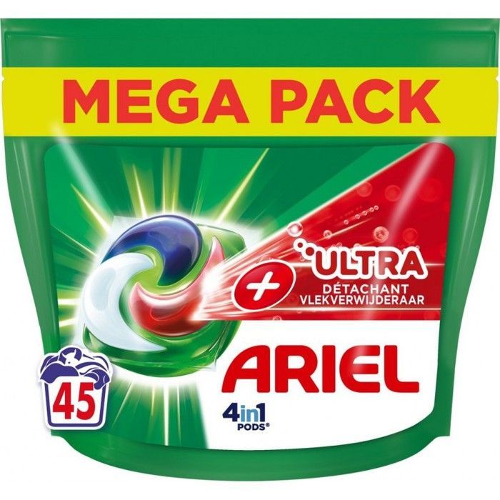 Ariel 4-in-1 PODS Liquid Laundry Detergent Capsules, 45 Washes