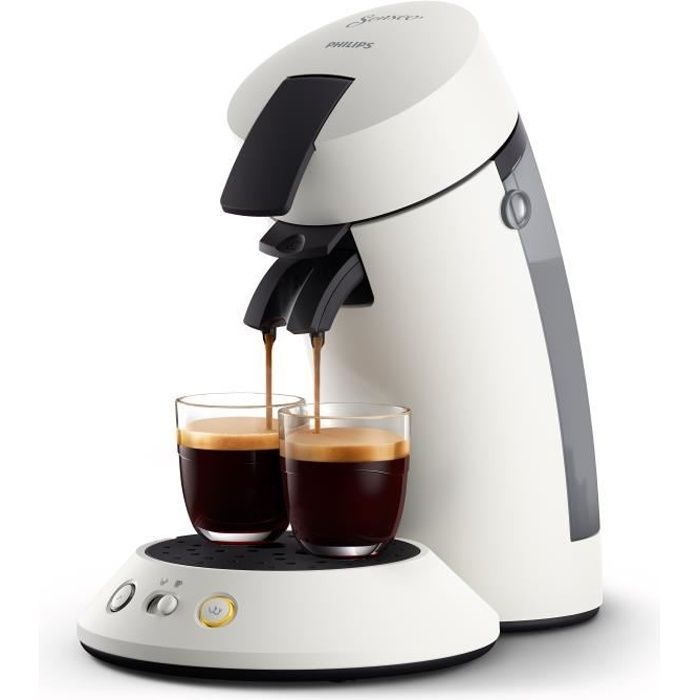 Philips SENSEO ORIGINAL+ Pod-koffiezetapparaat CSA210/11, Aroma Booster, Intensiteitsselector, 1 of 2 kopjes, Titaanwit