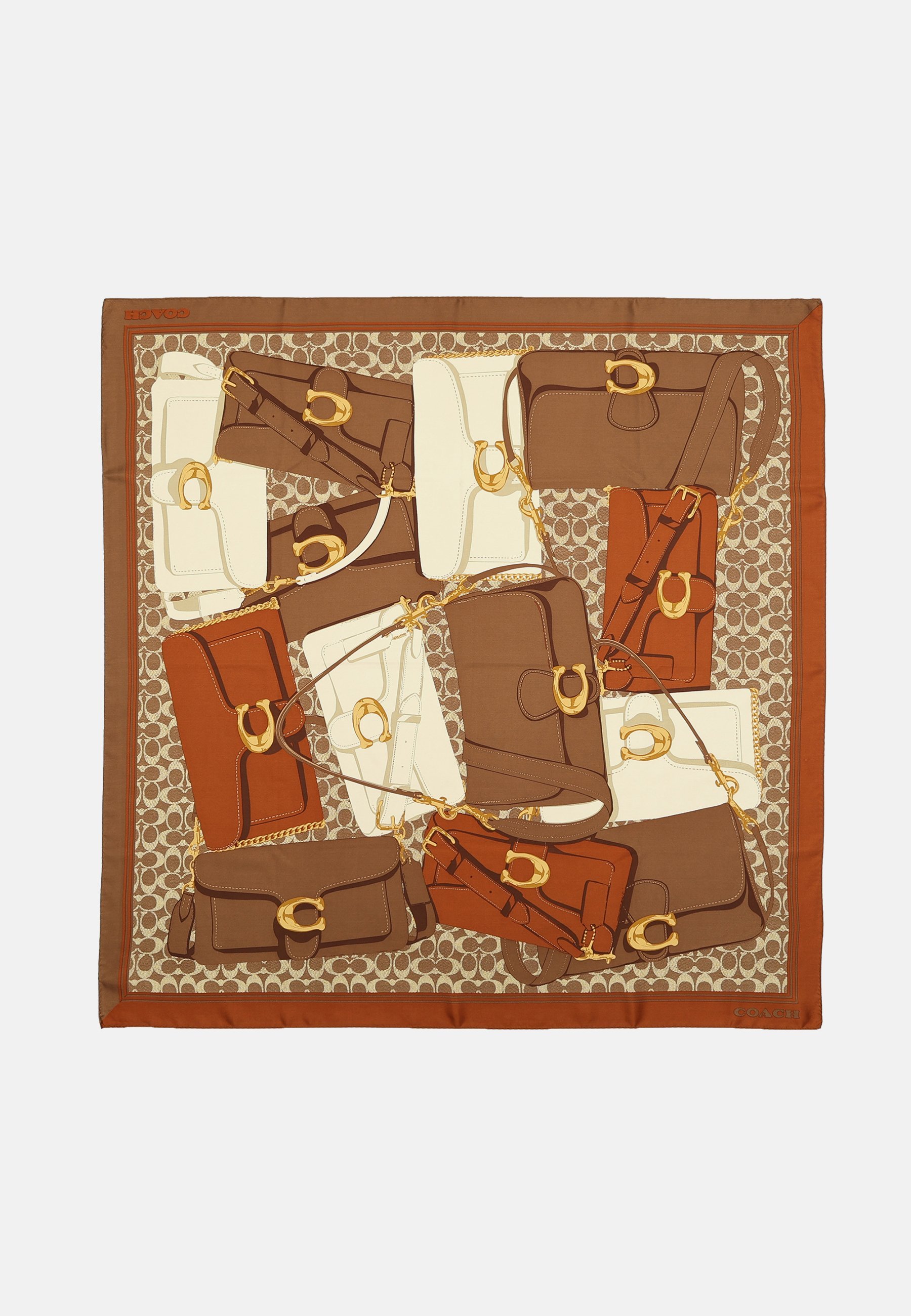 COACH TABBY SQUARE - Foulard - donkerbeige