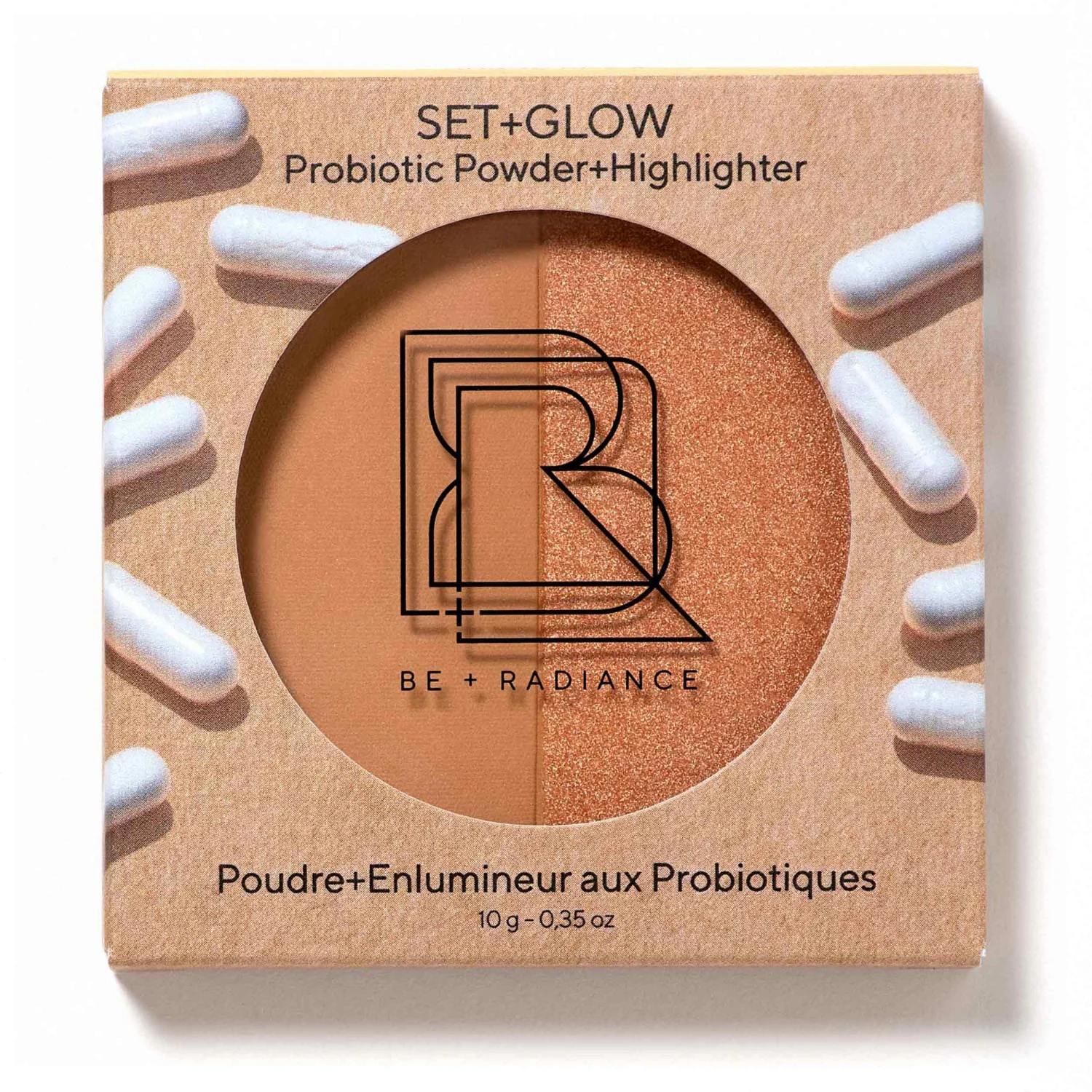 BE + Radiance SET+GLOW Poudre+Enlumineur aux Probiotiques