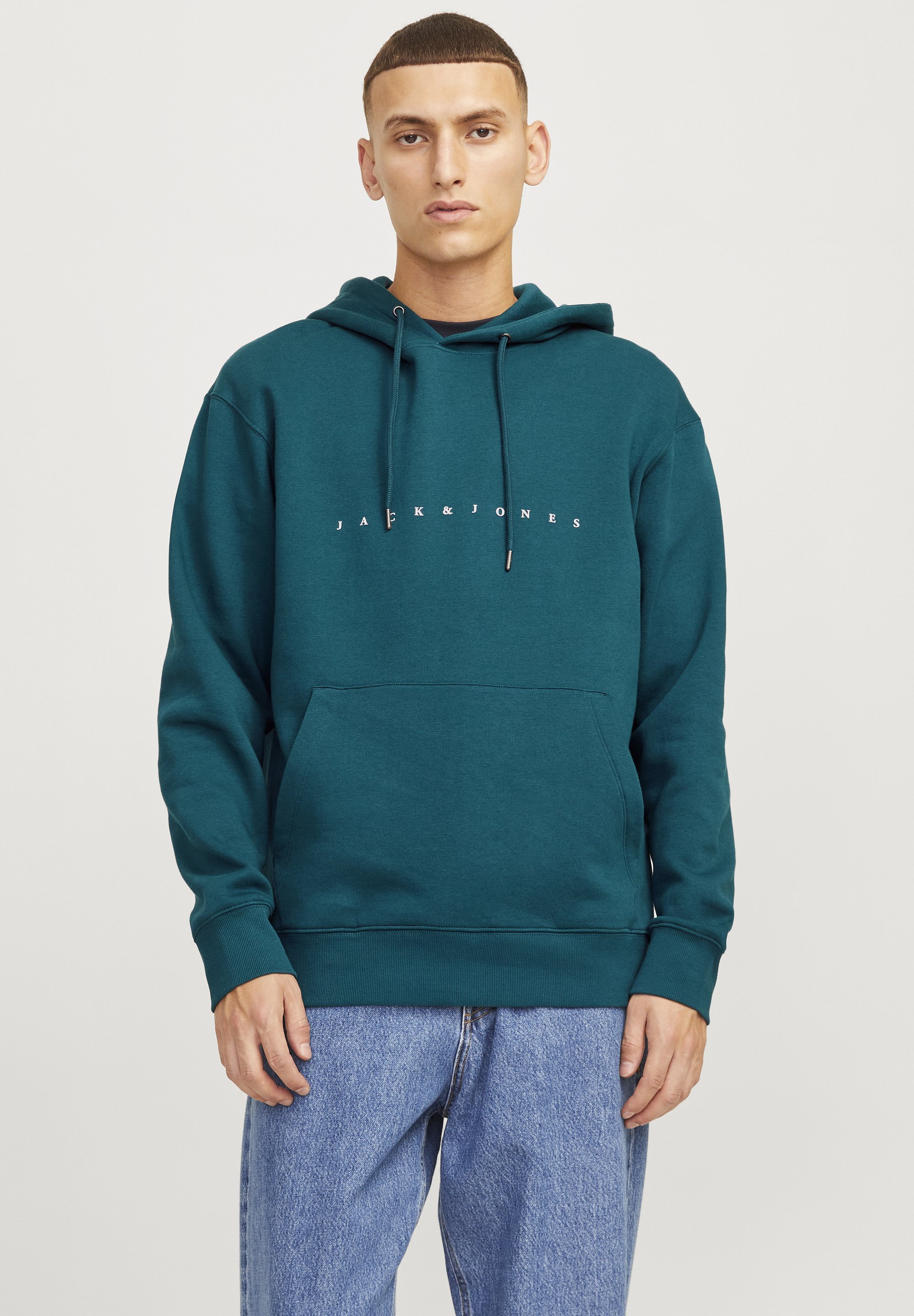Jack & Jones JJESTAR HOOD - Sweatshirt - tiefes Türkis