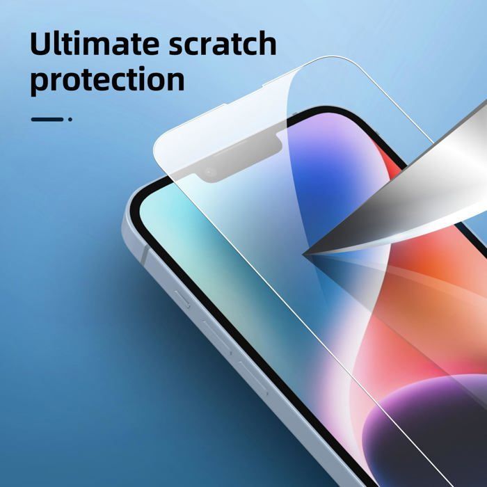 Kit da 6 pezzi: 3 pellicole protettive in vetro temperato per iPhone 14 Plus (6,7 pollici) e 3 pellicole protettive per la fotocamera posteriore - Antigraffio - Senza bolle